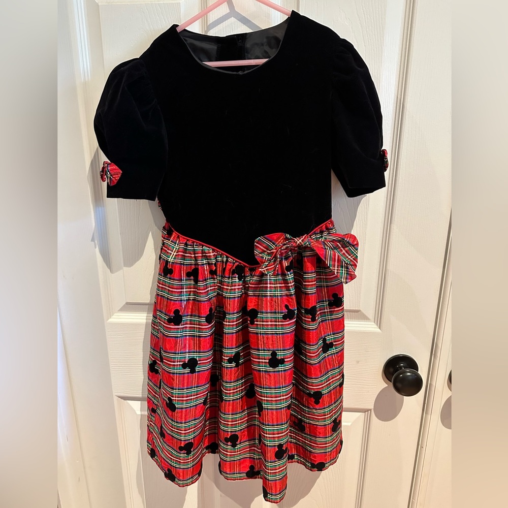 Disney Catalog Plaid Christmas Dress Size 8